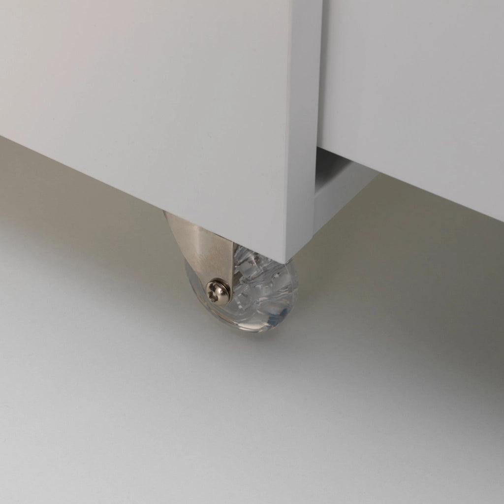 Cassettiera con Ruote 2 Cassetti 35x38x57 cm in Legno TFT Kato Bianco Opaco