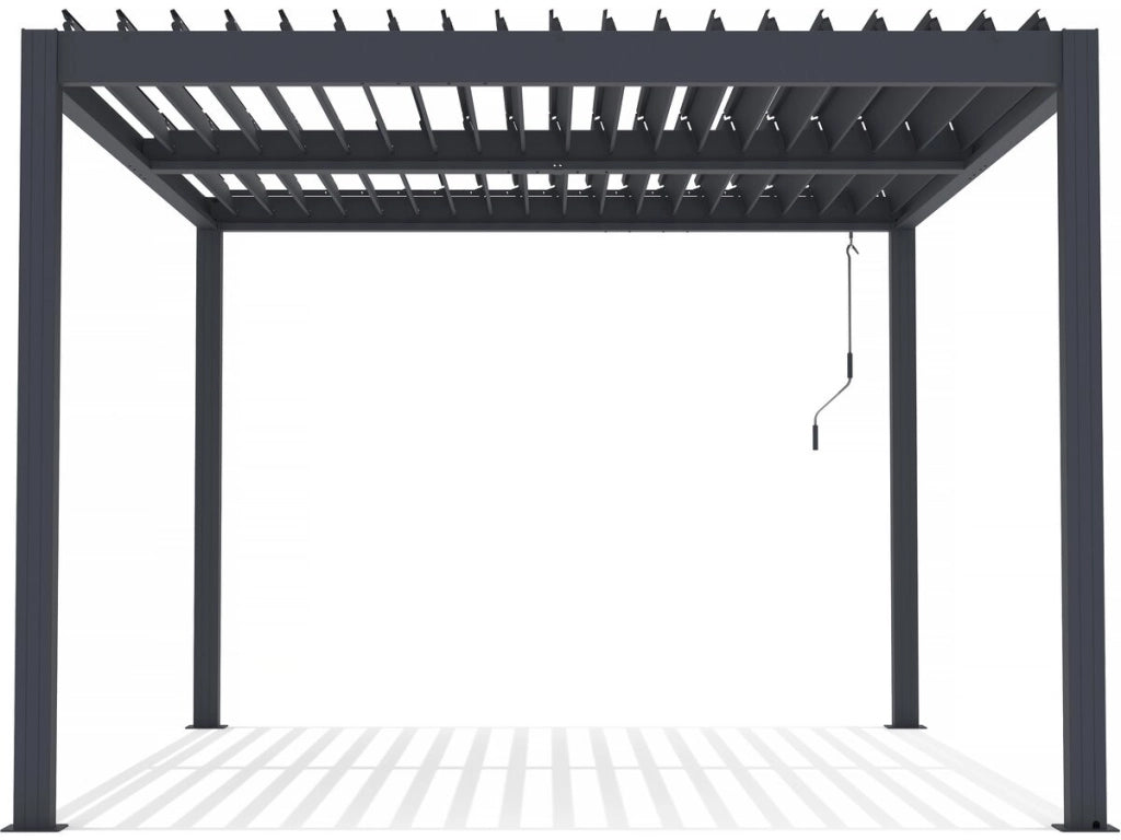 Pergola bioclimatica in alluminio "Windsor" - 3 x 4 m - Antracite
