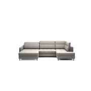 Divano angolare trasformabile BERTHO 306 cm grigio – Angolo sinistro con vano contenitore