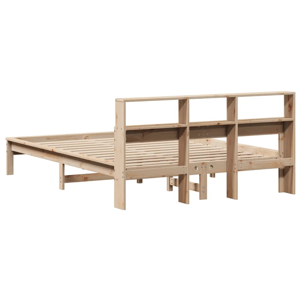Letto Libreria senza Materasso 120x200cm Legno Massello di Pino