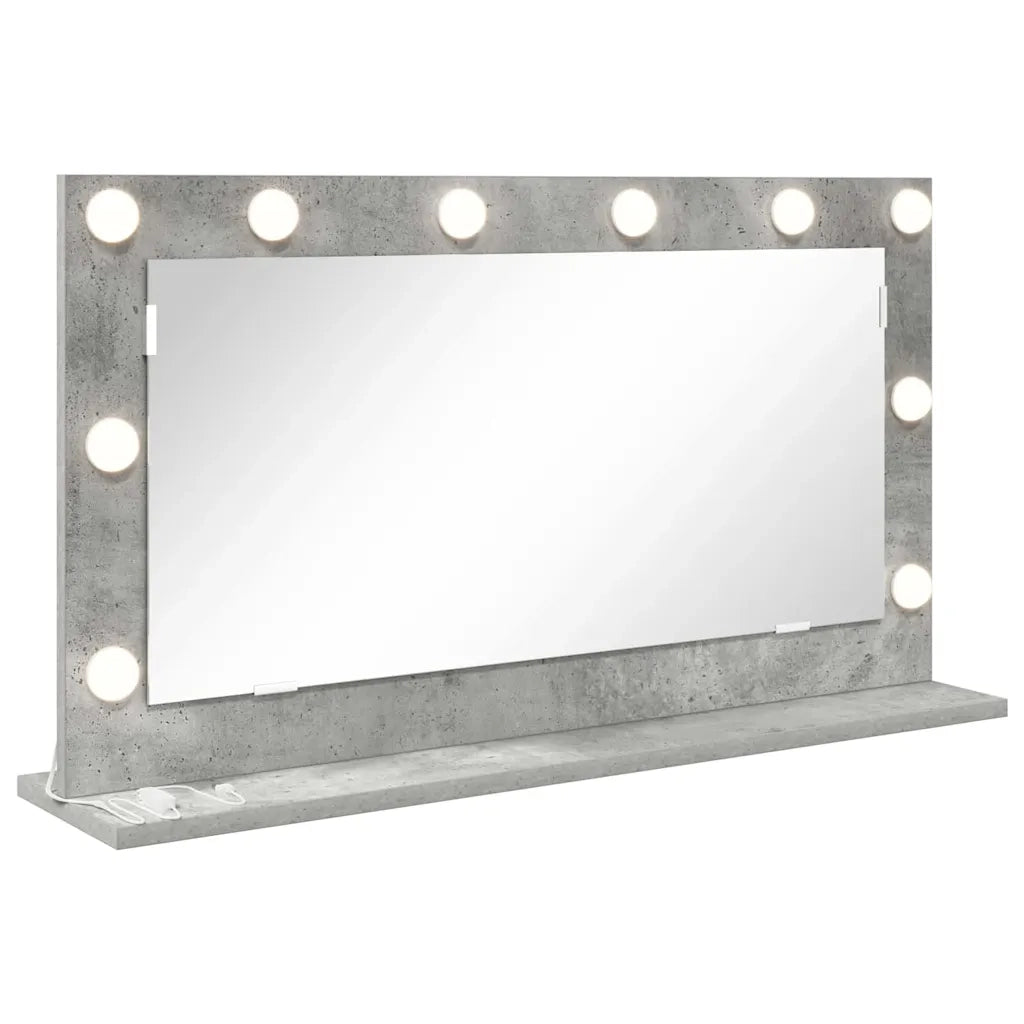 Specchio da Vanit¨¤ Rettangolare Grigio cemento 80 x 45 x 18 cm