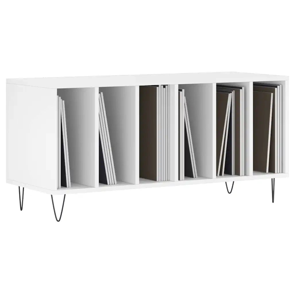 Mobile Porta Dischi Bianco 100x38x48 cm in Legno Multistrato CFW4007093