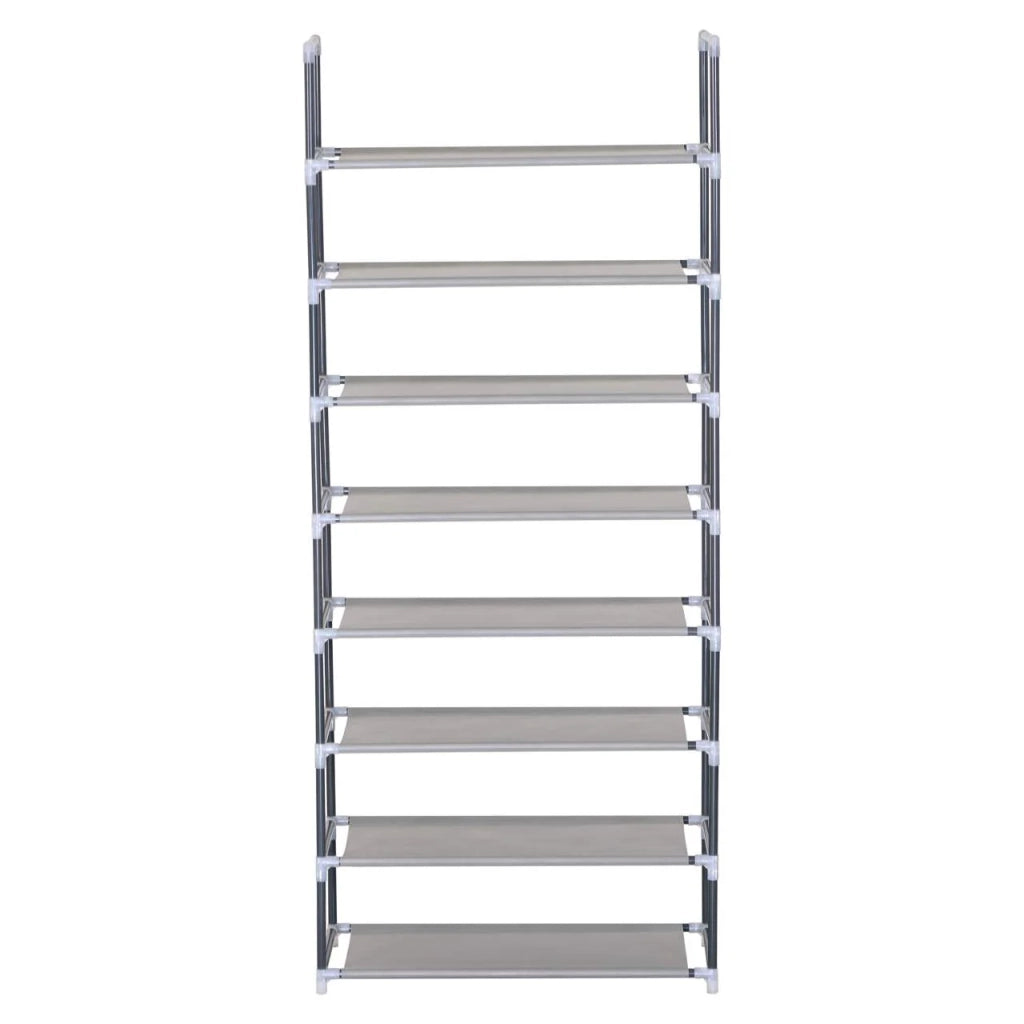Scarpiera a 8 ripiani per 24 paia di scarpe 60x29x140 cm grigio 19_0000419
