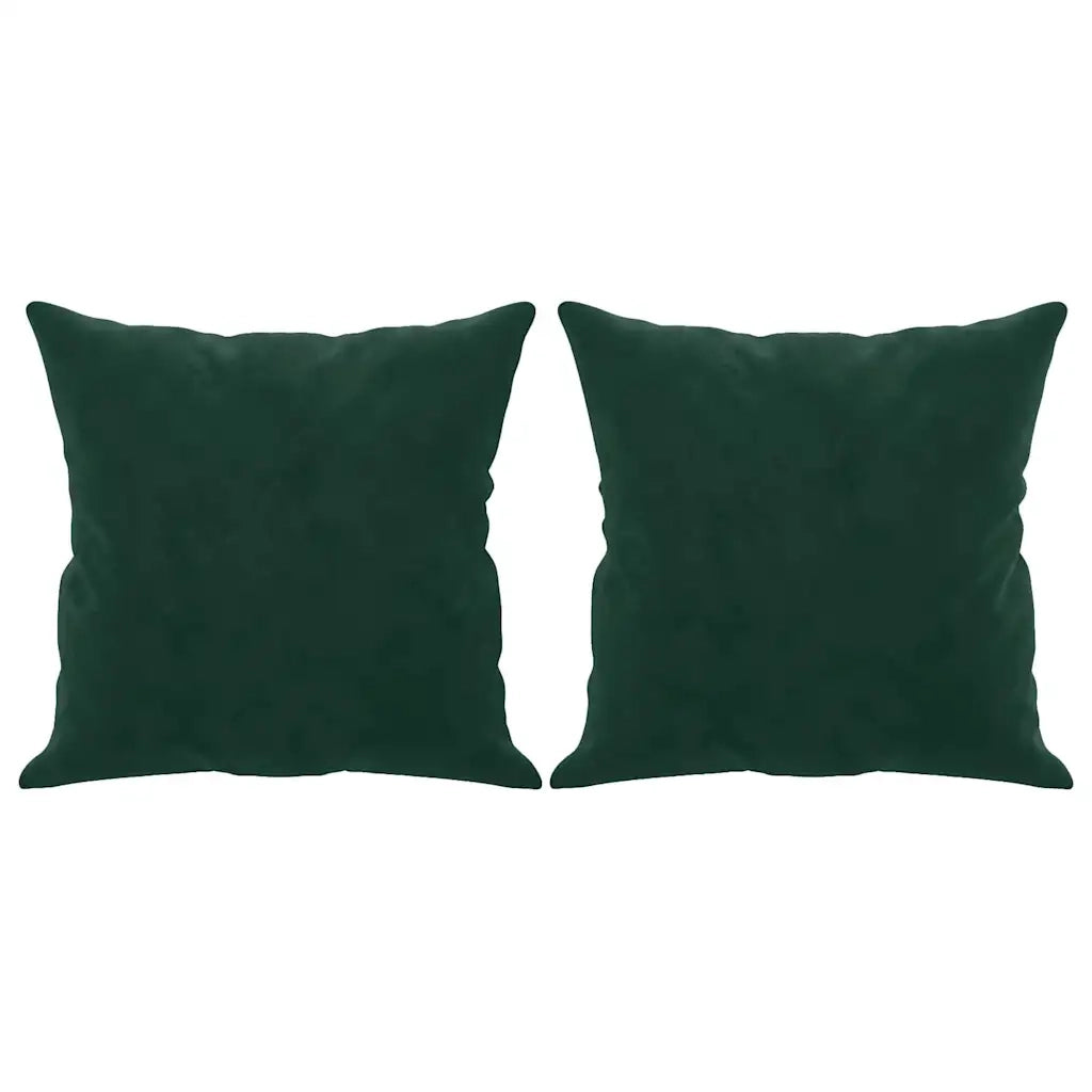 Divano a 2 Posti con Cuscini Verde Scuro 140 cm in Velluto 3200947