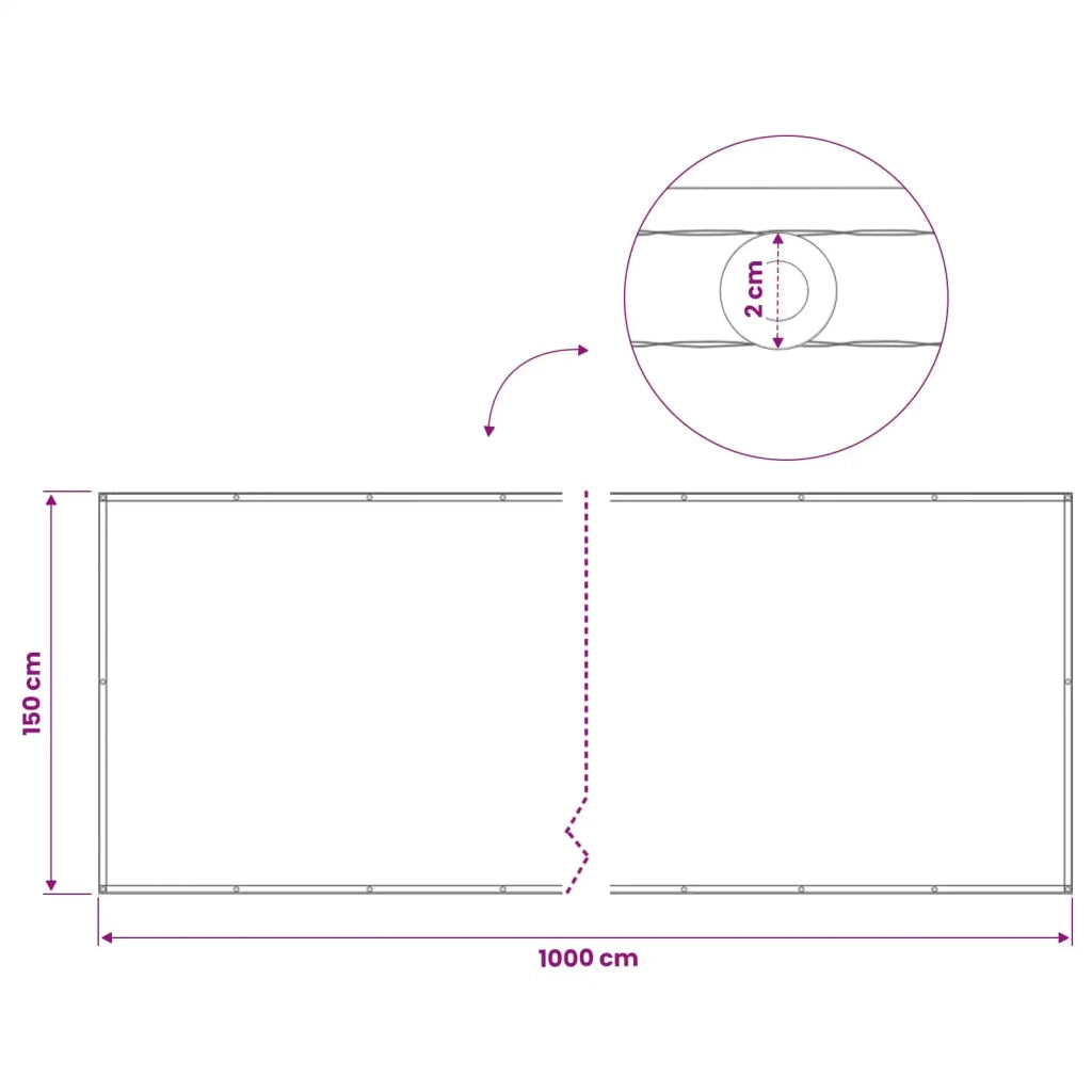 Schermo di Privacy per Balcone 150 x 1000 cm 42036405