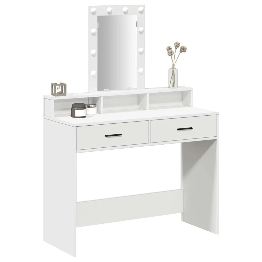 Toeletta | Tavolo da Trucco Bianco 100 x 41 x 140 cm Legno multistrato