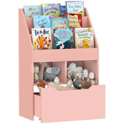 Libreria per bambini con cassetto e scomparti ¨C Minimal ¨C 60x30x90 cm rosa