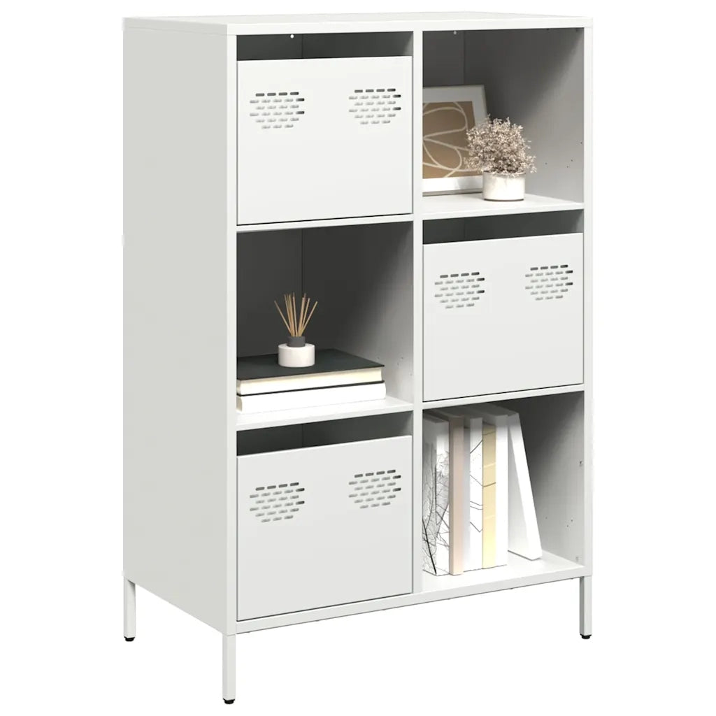 Credenza-Buffet-Armadio da cucina Bianca 68x39x103,5 cm in Acciaio 146391