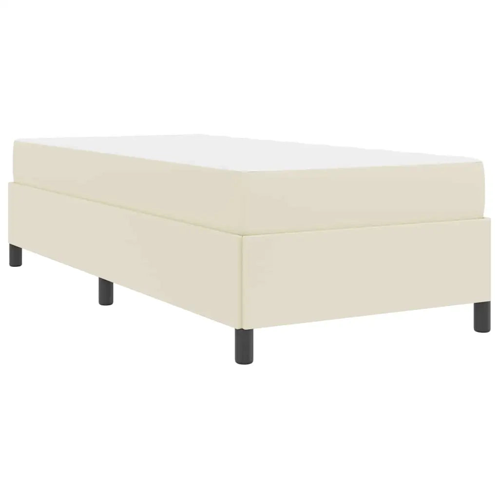 Struttura del letto con materasso Crema 90 x 190 cm Tessuto 3398976