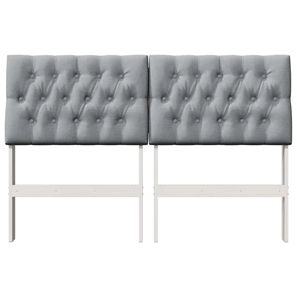 Testiera | Testata imbottita Grigio chiaro 140 cm Pino massello