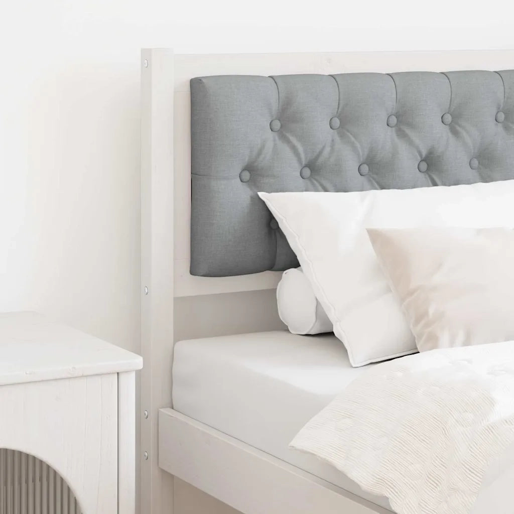 Testiera Bianco e grigio chiaro 80 cm Legno di pino massello 879038