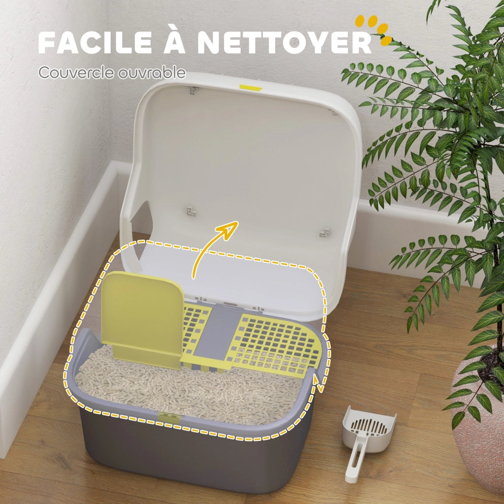 Lettiera per Gatti con Coperchio ¨C Xylo ¨C 50x50x39 cm Crema