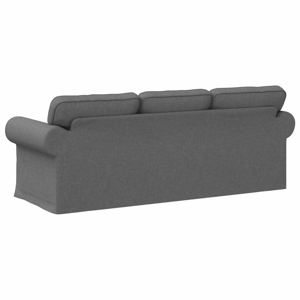 Divano Grigio scuro 215 x 82 x 80 cm Tessuto