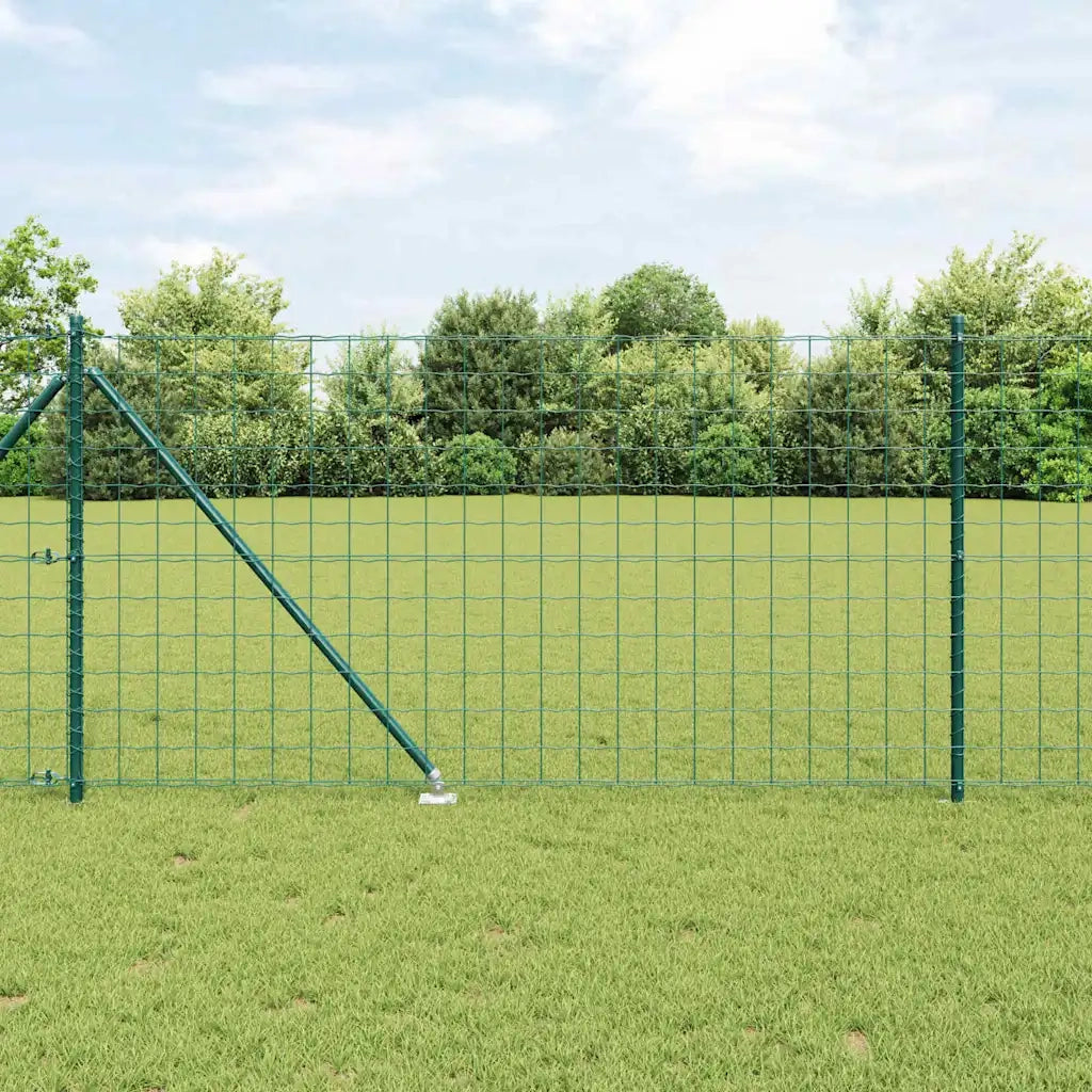 Recinzione da Giardino | Recinzione con Posto Verde 1 x 10 m Acciaio