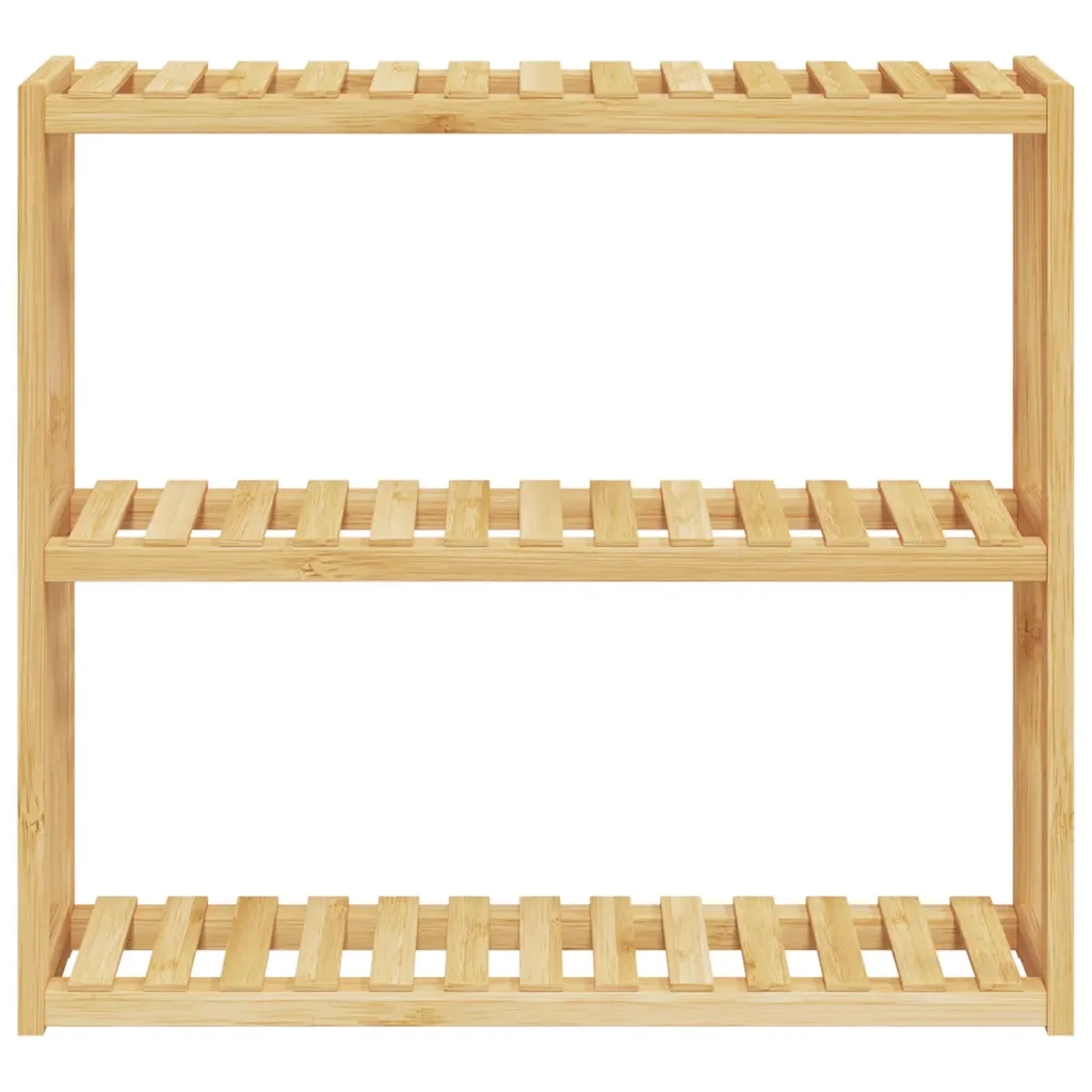 Mensola da Bagno 3 Ripiani Montaggio a Parete 60x15x54cm Bamb¨´ CFW1438555