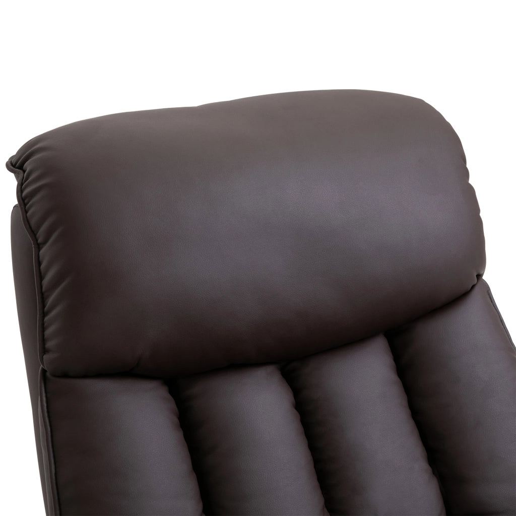 POLTRONA Relax Elettrica con Alzapersona 80x94x104 cm Marrone in Schiuma