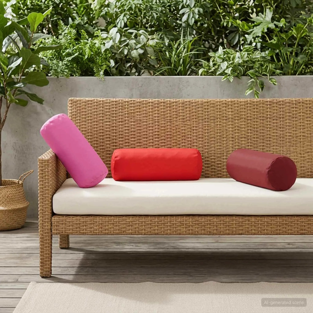 Federa 2 pcs HEERLEN Rosa Ø 15 x 40 cm Poliestere 923335