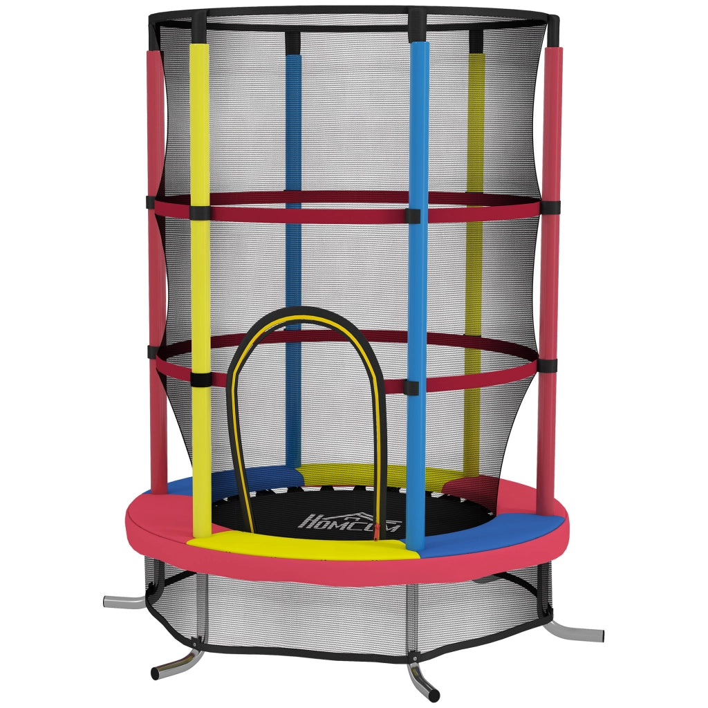 Trampolino per Bambini con Rete di Sicurezza ¨C Xylo ¨C ?160x190 cm Multicolore Senza Molle