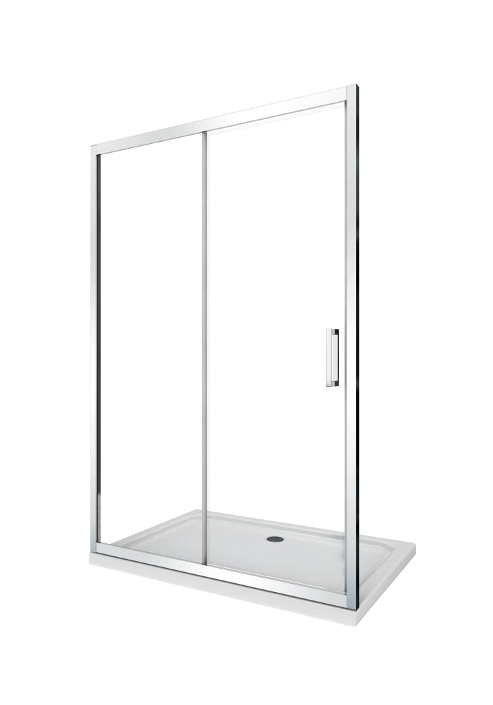 Porta doccia vetro 6 mm per installazione in nicchia Altezza 190 cm installazione reversibile cm 105-110