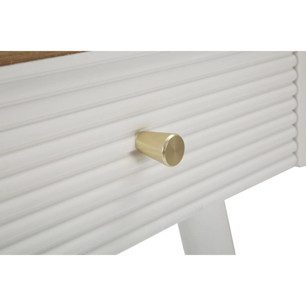 Comodino VKH11, Bianco, Legno, 45x32x62 cm