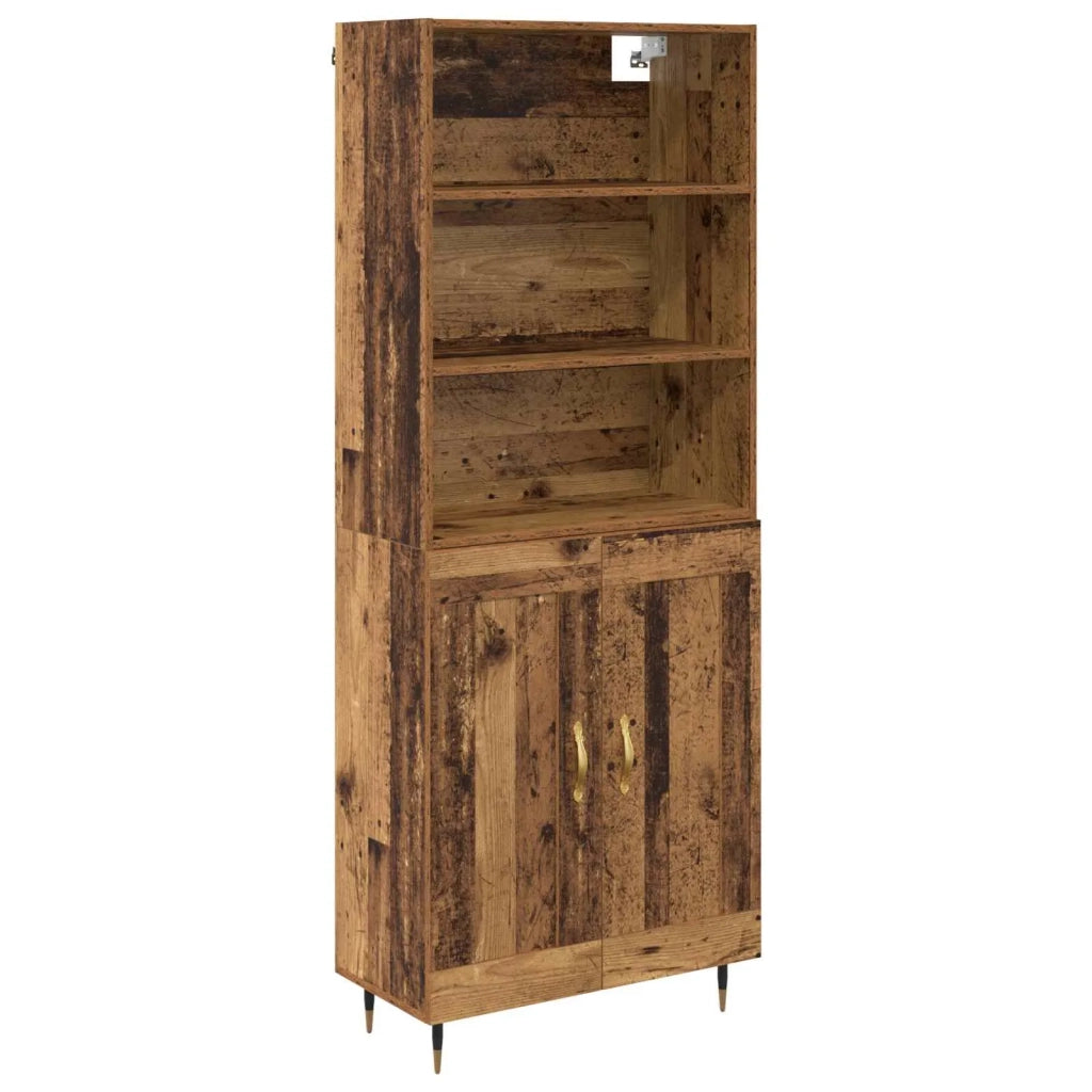 Credenza | Madia | Buffet da pranzo | Armadio da pranzo Legno vecchio 69,5 x 34 x 180 cm Legno multistrato
