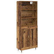 Credenza | Madia | Buffet da pranzo | Armadio da pranzo Legno vecchio 69,5 x 34 x 180 cm Legno multistrato