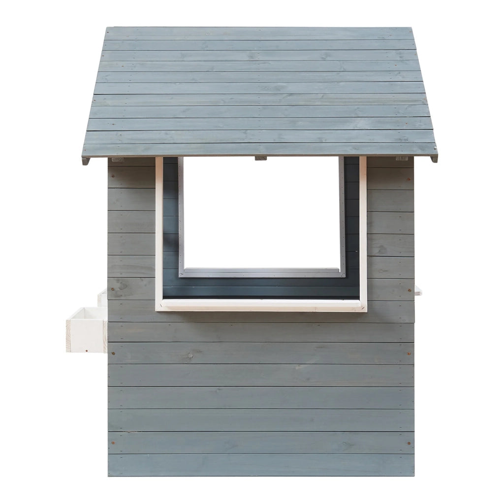 Casetta da gioco per esterni 138 x 120 x 102 cm grigio bianco legno di abete 03_0009087