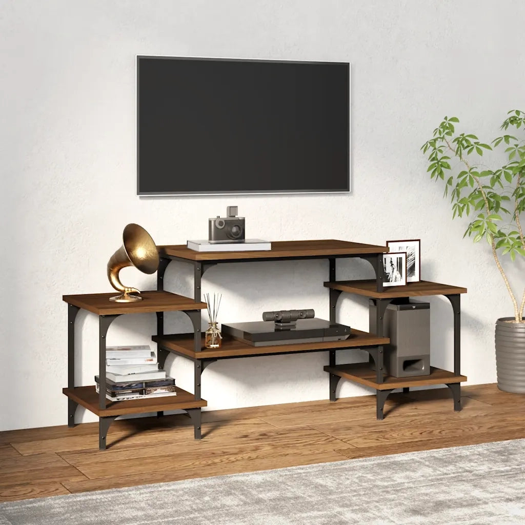 Mobile Porta TV-Mobile per TV-Credenza TV Rovere Marrone 117x35x52 cm Legno Multistrato