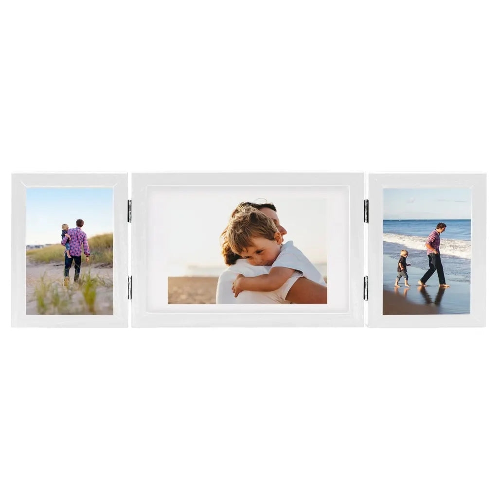 Cornici Portafoto a Libro Bianche 28x18 cm+2x(13x18 cm) CFW9164444
