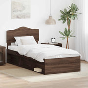 Struttura del letto Rovere Marrone 90 x 190 cm Pino massello 3412958