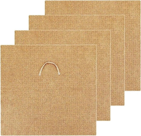 4 set di coperture in fibre di juta 60 x 60 cm - copertura per compostiera - mantiene le lombrichi nel buio e umido - compostiera per giardino all'aperto - fattoria di lombrichi per compostaggio