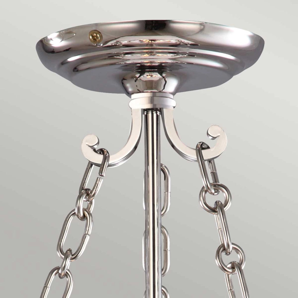 Lampada a sospensione Finsbury Park nichel 3xE14 Elstead