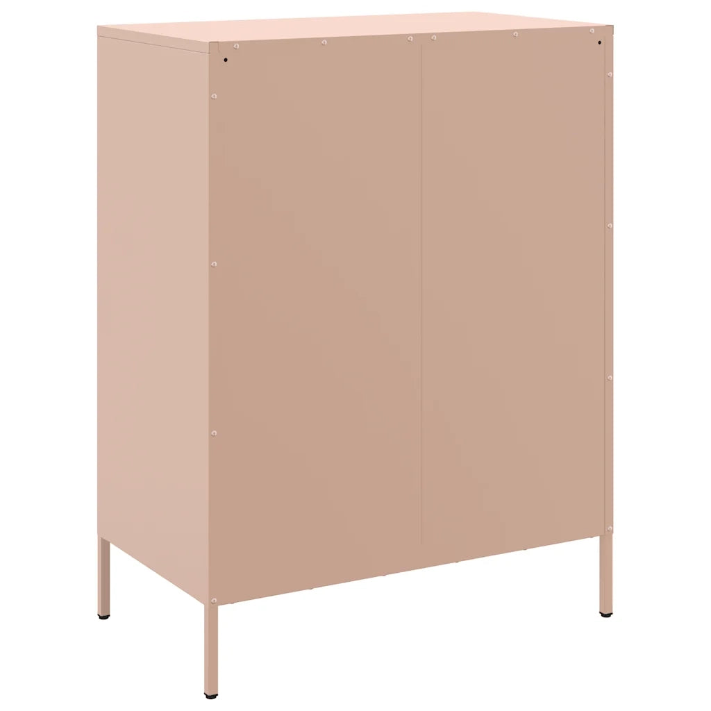 Credenza | Madia | Buffet da pranzo | Armadio da pranzo Rosa 68x39x89 cm in Acciaio