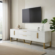 Credenza TV bianca in MDF; 170 cm