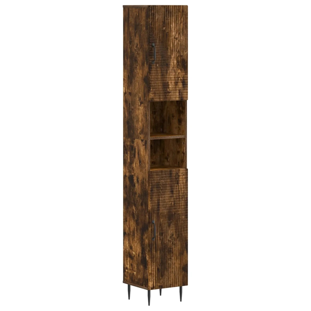Set di Mobili da Bagno da 4 Pezzi HAARLEM Rovere Fumo 3417941