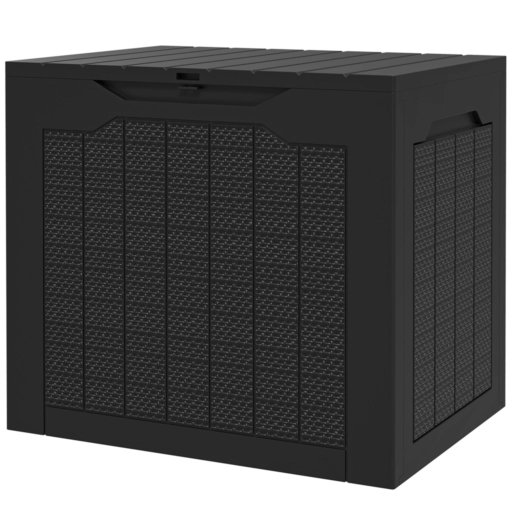 Cassettiera da esterno in polipropilene impermeabile ¨C zephmum ¨C 56x41x50 cm nero