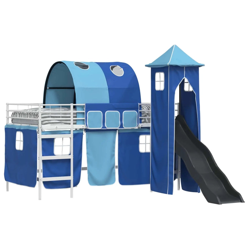 Struttura del letto loft per bambini Bianco e Blu 100 x 200 cm 42020904