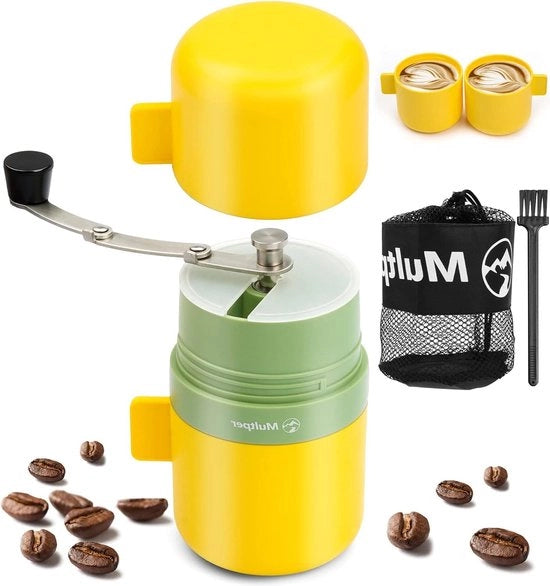 Macchina per macinare caffè portatile con motore elettrico - inclusa tasca portatile e set di accessori