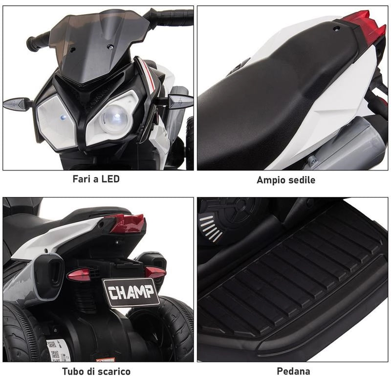 MOTO ELETTRICA PER BAMBINI 3-5 ANNI NERA