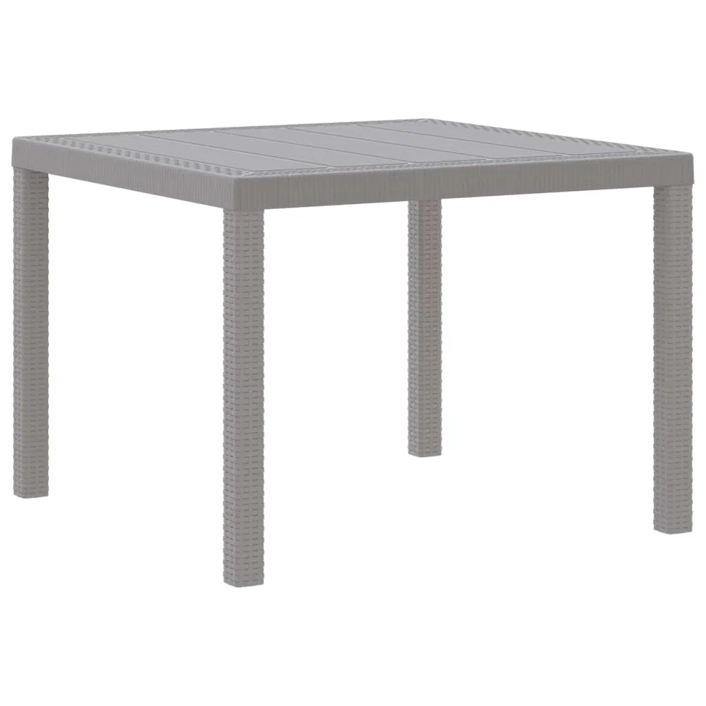 Set da Pranzo per Giardino 5 pcs Grigio chiaro Polipropilene
