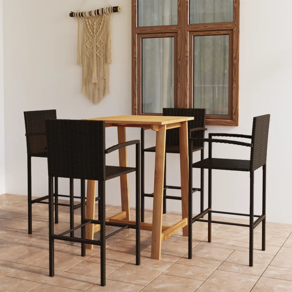 Set Bar da Giardino 5 pz | Set Salotto da Giardino Marrone