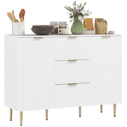Credenza con 3 cassetti e 2 ante ¨C Xylo ¨C Legno e metallo bianco