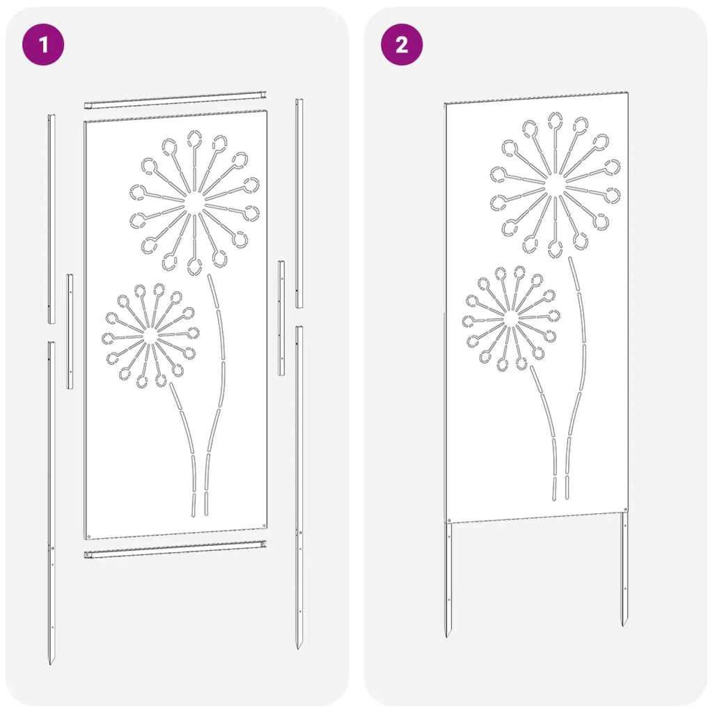 Schermo per privacy in giardino Traforo Bianco 50 x 140 cm 876302