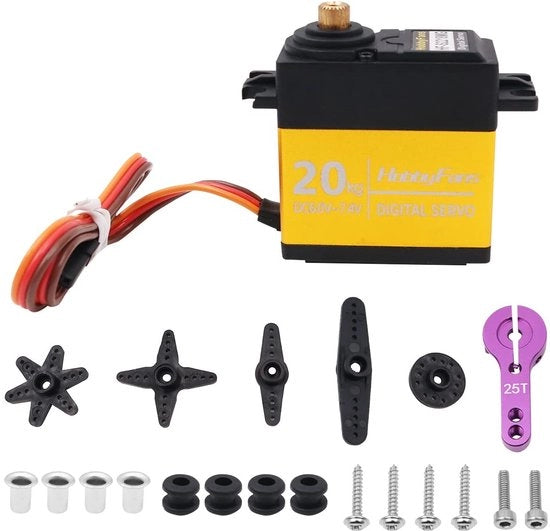 Servo per Modelli RC - 20 kg - Impermeabile - Sistema di Controllo - Casse di Velocità in Metallo