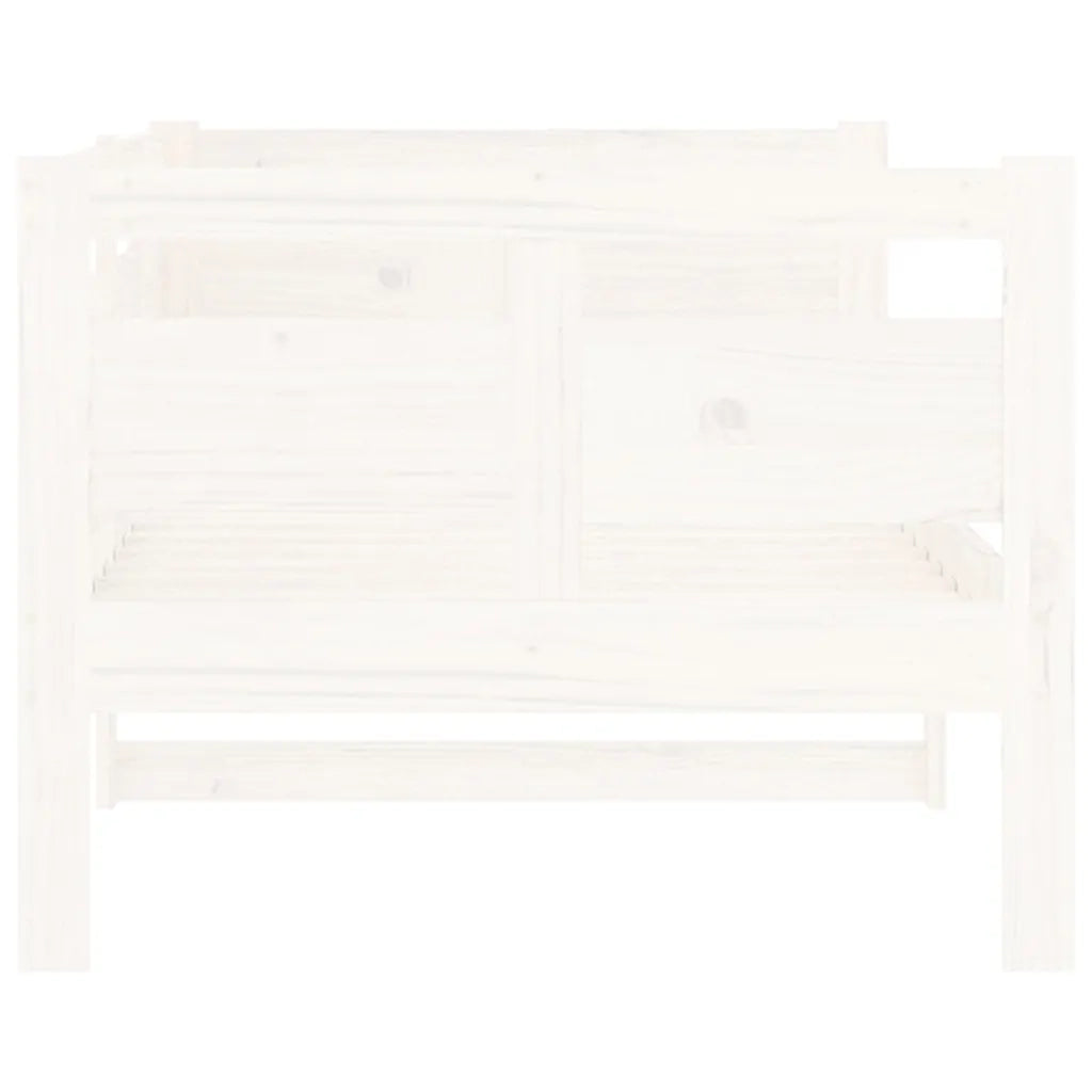 Dormeuse Bianca in Legno Massello di Pino 80x200 cm