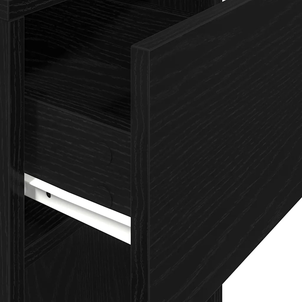 Supporto a Torre per Computer con Cassetto Nero 30x44x74 cm 858732