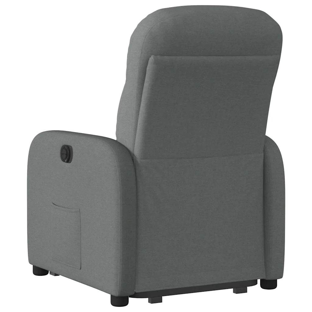 Poltrona Alzapersona Reclinabile Elettrica Grigio Scuro Tessuto 3302993