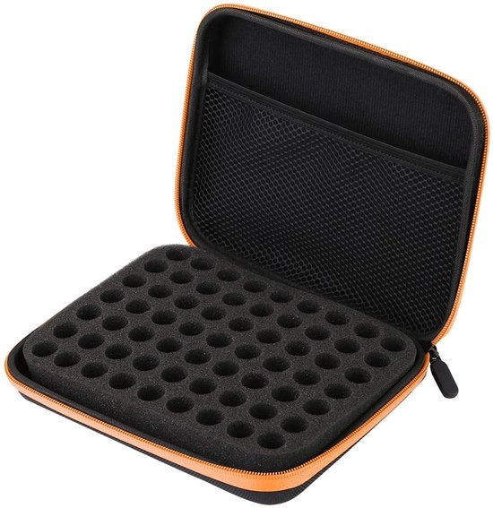 Portatile per il trasporto di oli essenziali - Contenitore di stoccaggio portatile - Resistente ai shock - Distributori regolabili - Maniglia - Progetto compattabile - Cassa di stoccaggio portatile