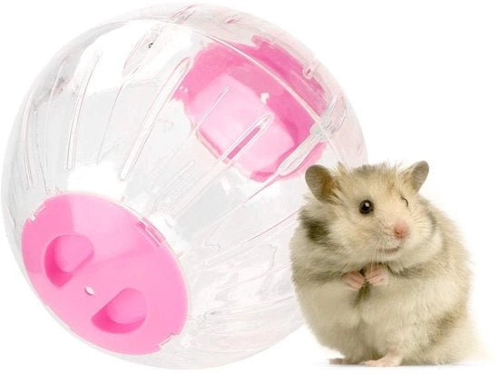 Bal da giro per hamster 18,5 cm - Bal da giro trasparente - Bal per gatti da giro in plastica - Bal da giro per gerbili - Adatto per cavi - Materiale duraturo