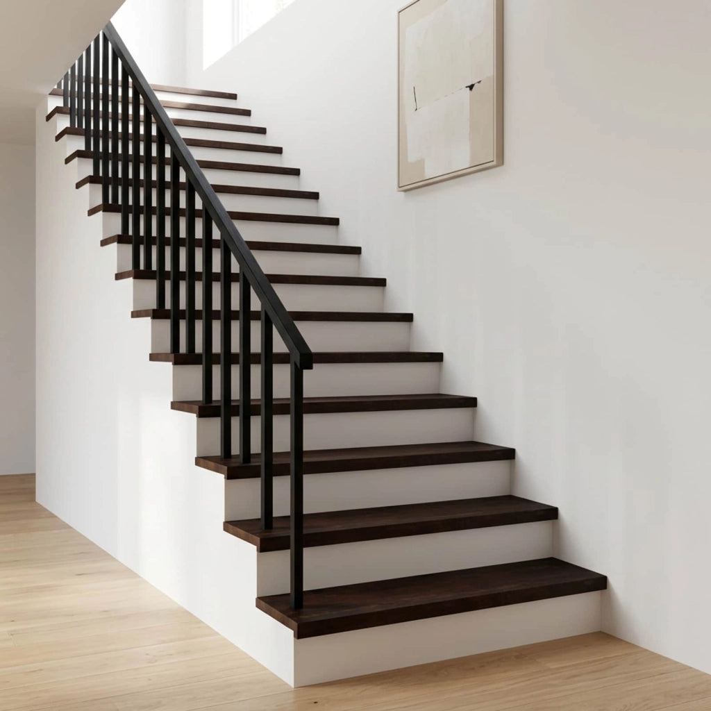 Tappeti per scale 12 pz 110 x 25 x 2 cm Marrone Scuro 3446380